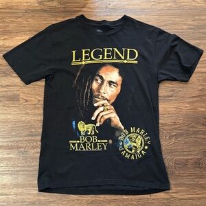 Vintage‎ 2005 Bob Marley Legend Jamaica Collection T-Shirt Black Reggae Tee (M)